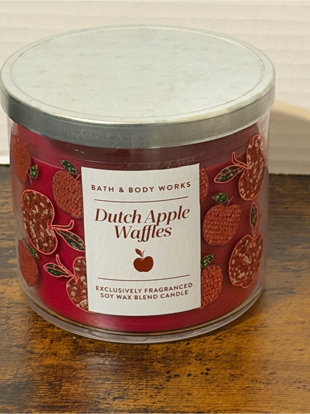 Bath & Body Works Dutch Apple Waffles Jar 3-wick Candle Buttermilk Apple Nutmeg